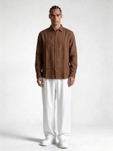 Minimal Buttoned Shirt Linen Regular Fit - zamari