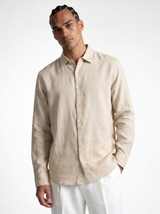 Minimal Buttoned Shirt Linen Regular Fit - zamari
