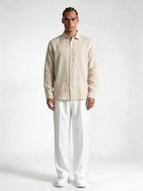 Minimal Buttoned Shirt Linen Regular Fit - zamari