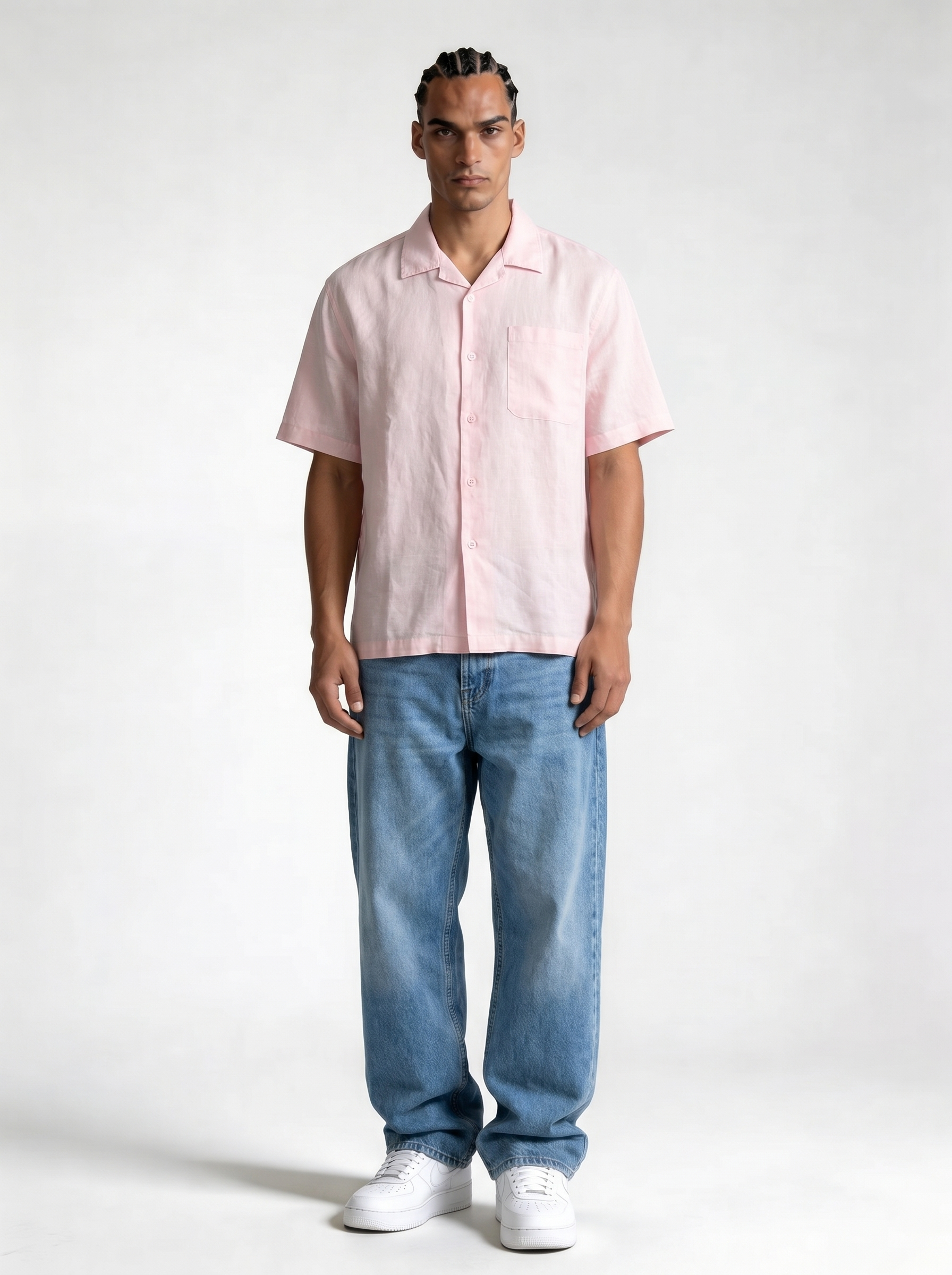 Chest Pocket Shirt Linen Blend Regular Fit - je-x