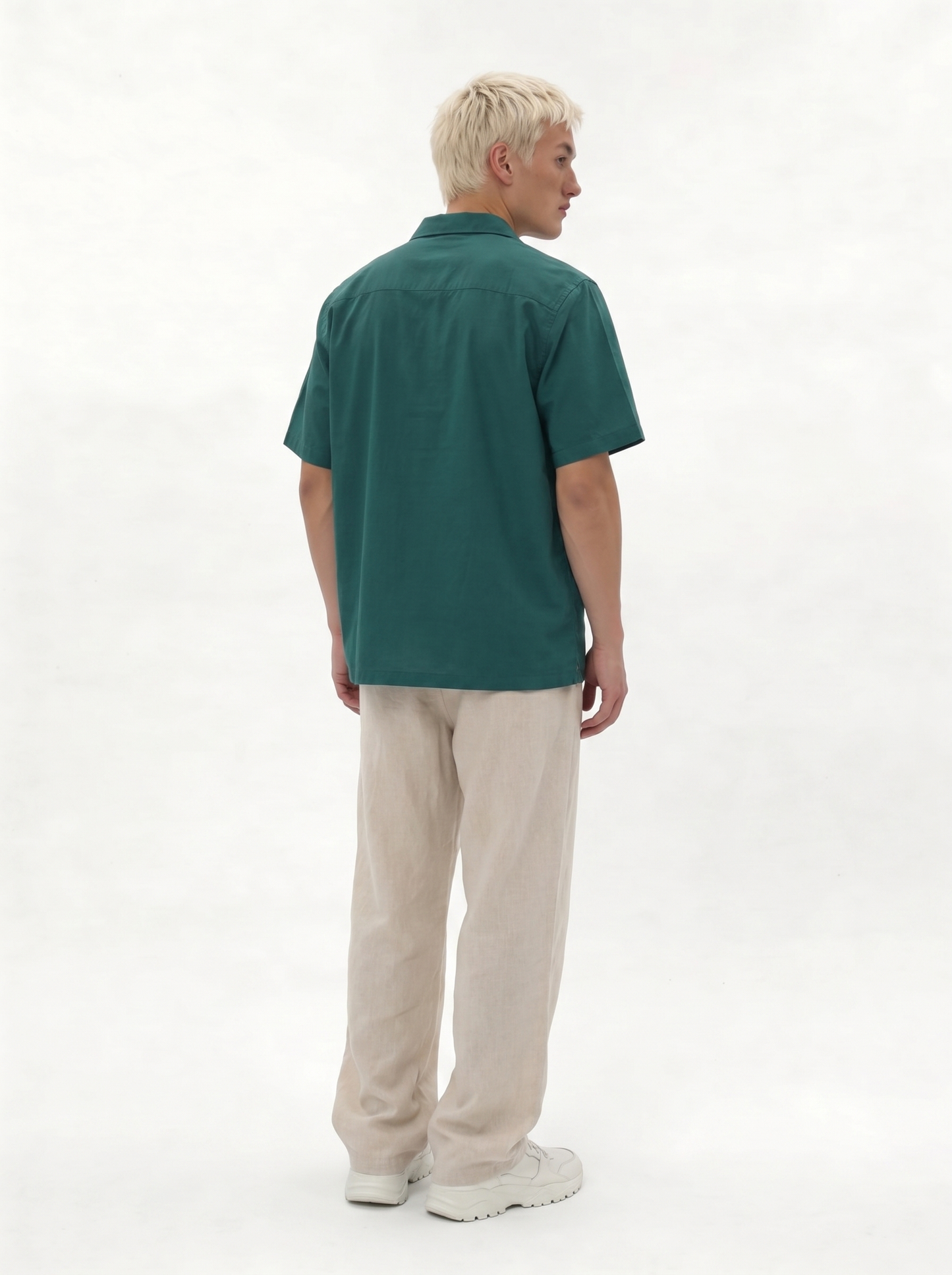 Chest Pocket Shirt Linen Blend Regular Fit - je-x
