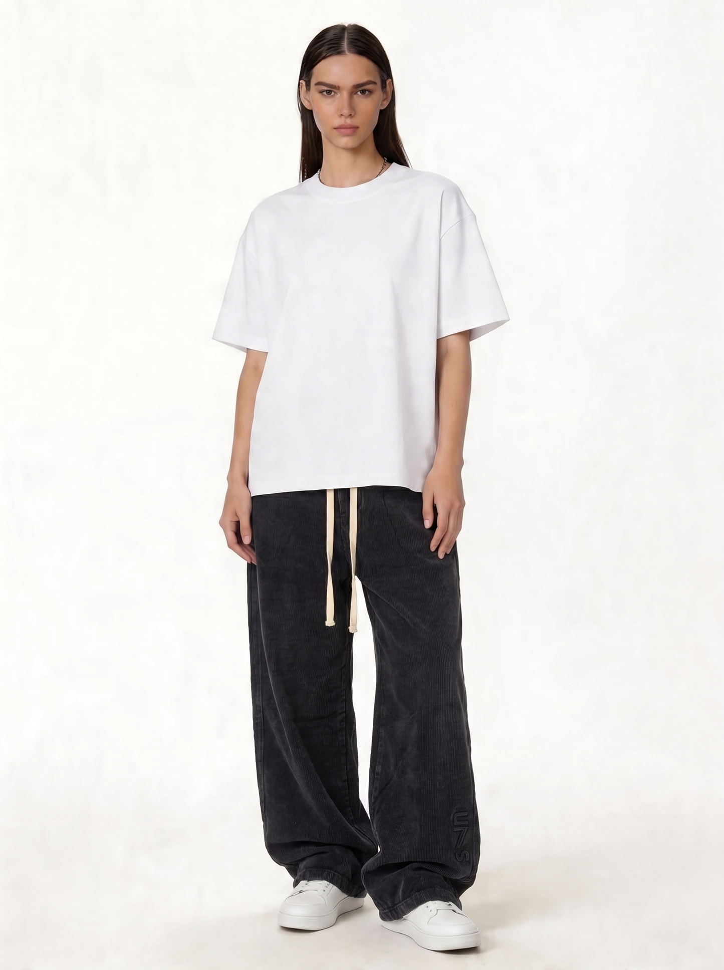 Embroidered Pants Cotton Baggy Fit - seven