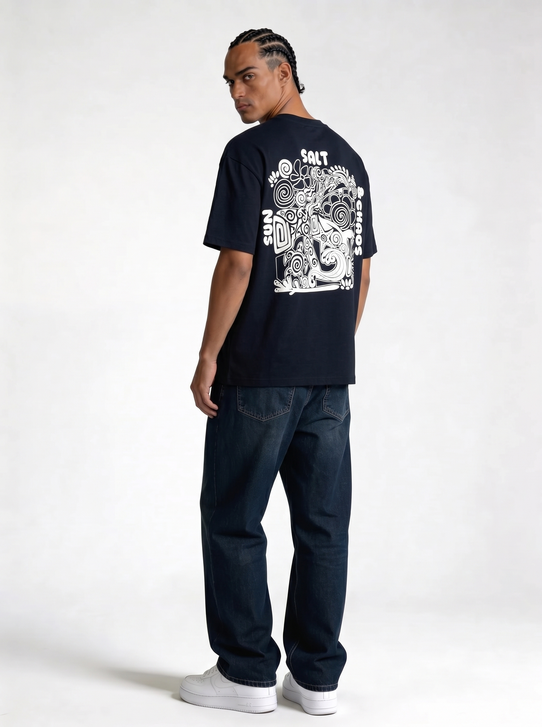 Logo Graphic T-Shirt Cotton Oversized Fit - tharwa