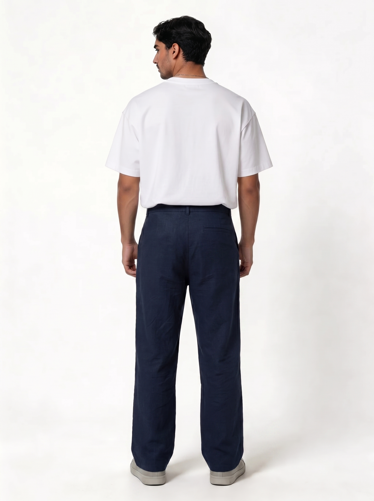 Pleated Trousers Linen Blend Regular Fit - seven