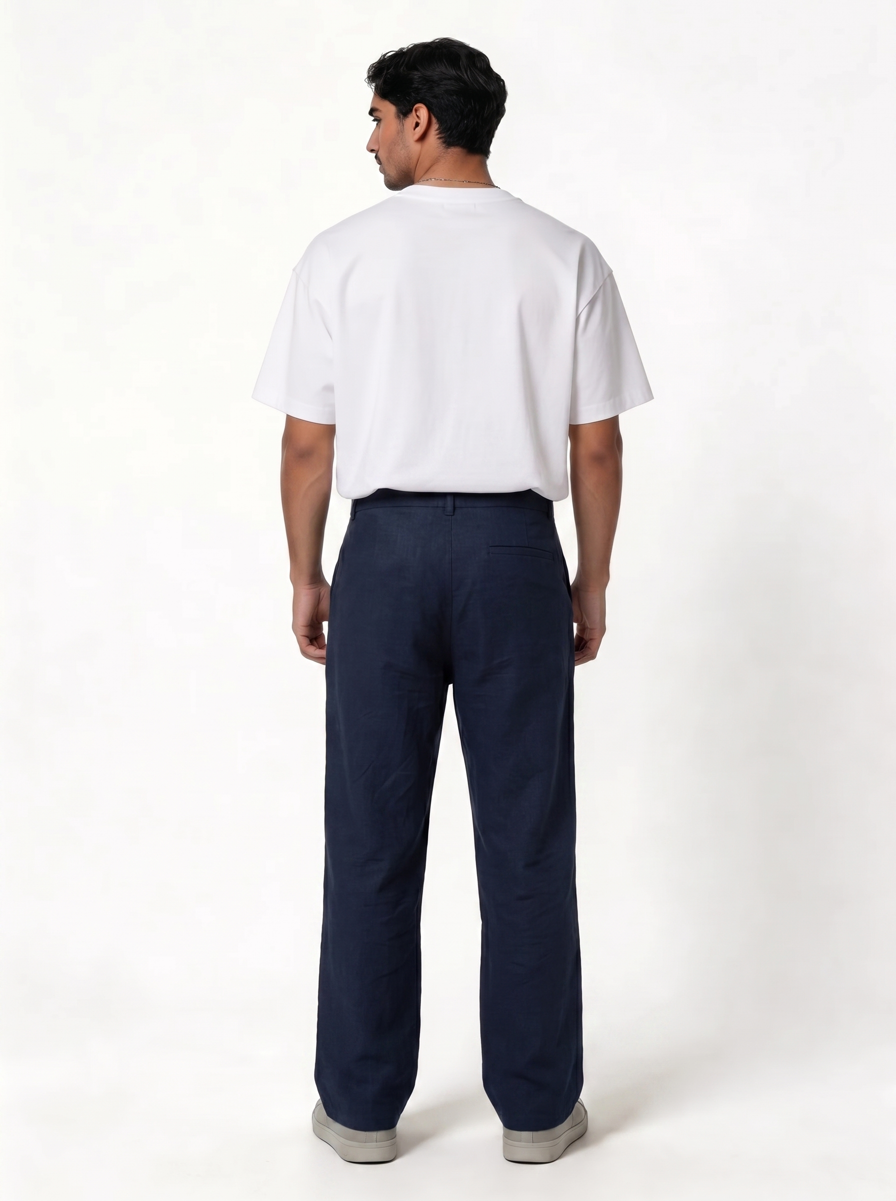 Pleated Trousers Linen Blend Regular Fit - seven