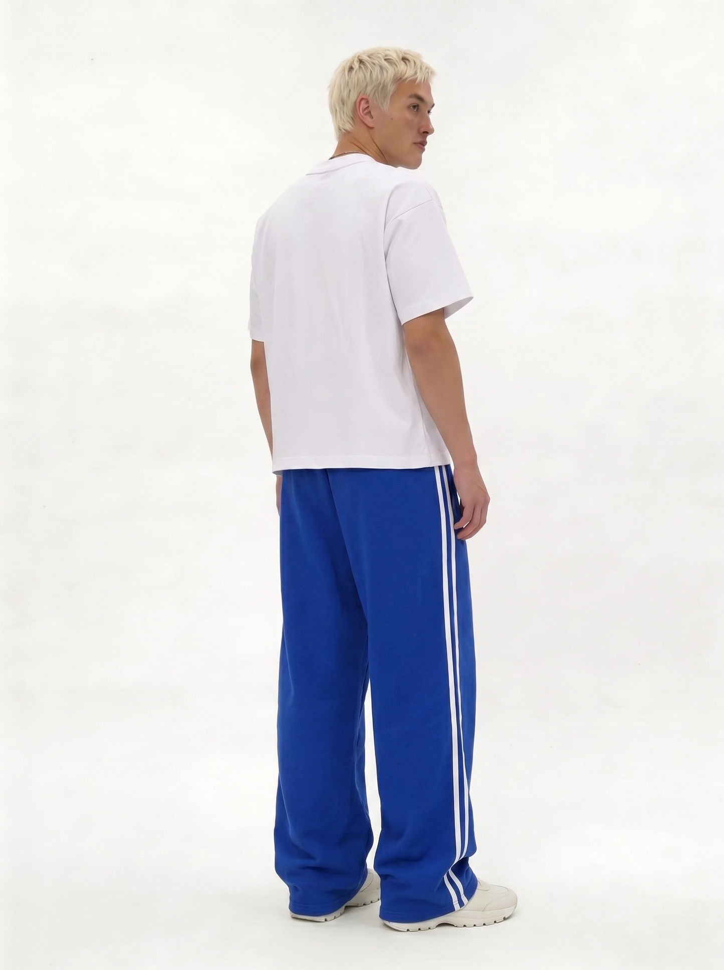 Logo Graphic Track Pants Cotton Baggy Fit - seven