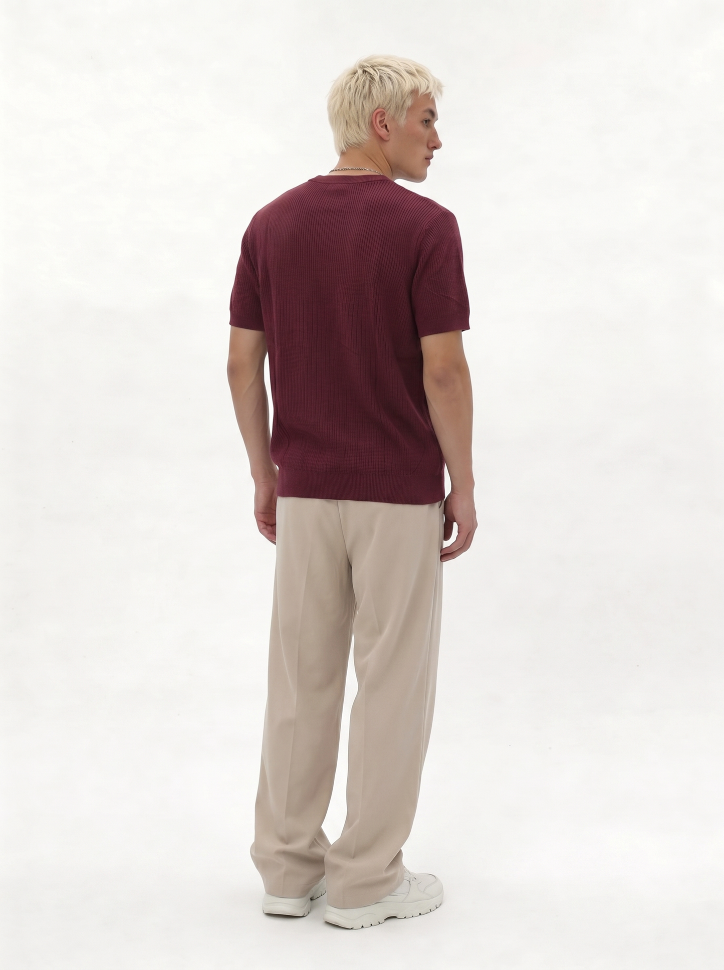 Ribbed Trim T-Shirt Knit Regular Fit - je-x