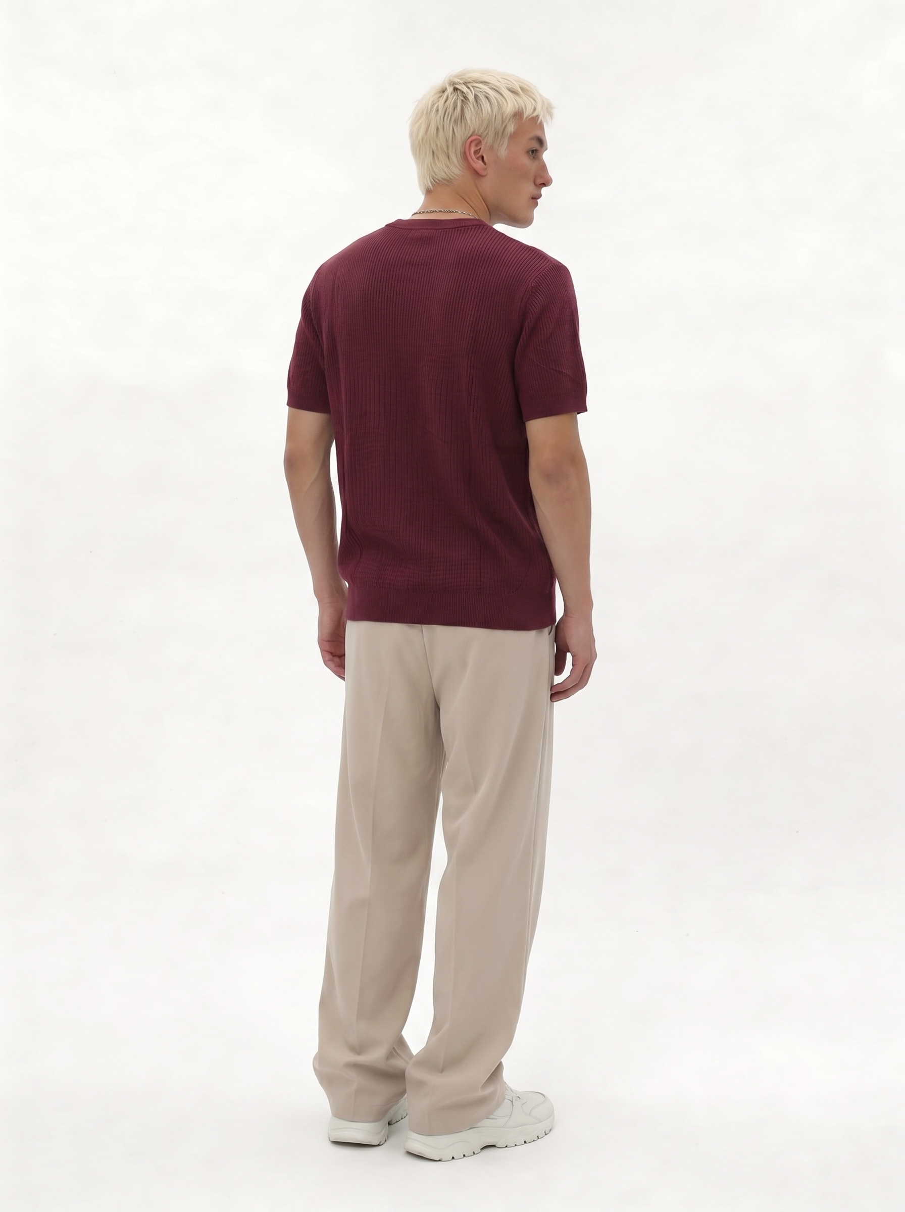 Ribbed Trim T-Shirt Knit Regular Fit - je-x