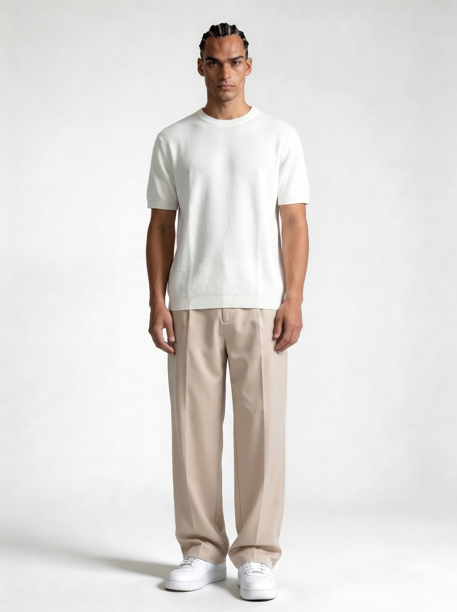 Ribbed Trim T-Shirt Knit Regular Fit - je-x