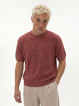 Ribbed Knit T-Shirt Knit Regular Fit - je-x