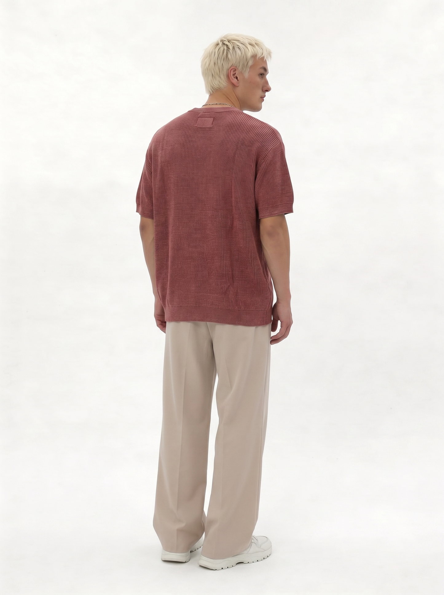 Ribbed Knit T-Shirt Knit Regular Fit - je-x