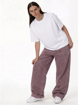 Distressed Wide Leg Denim Pants - seven