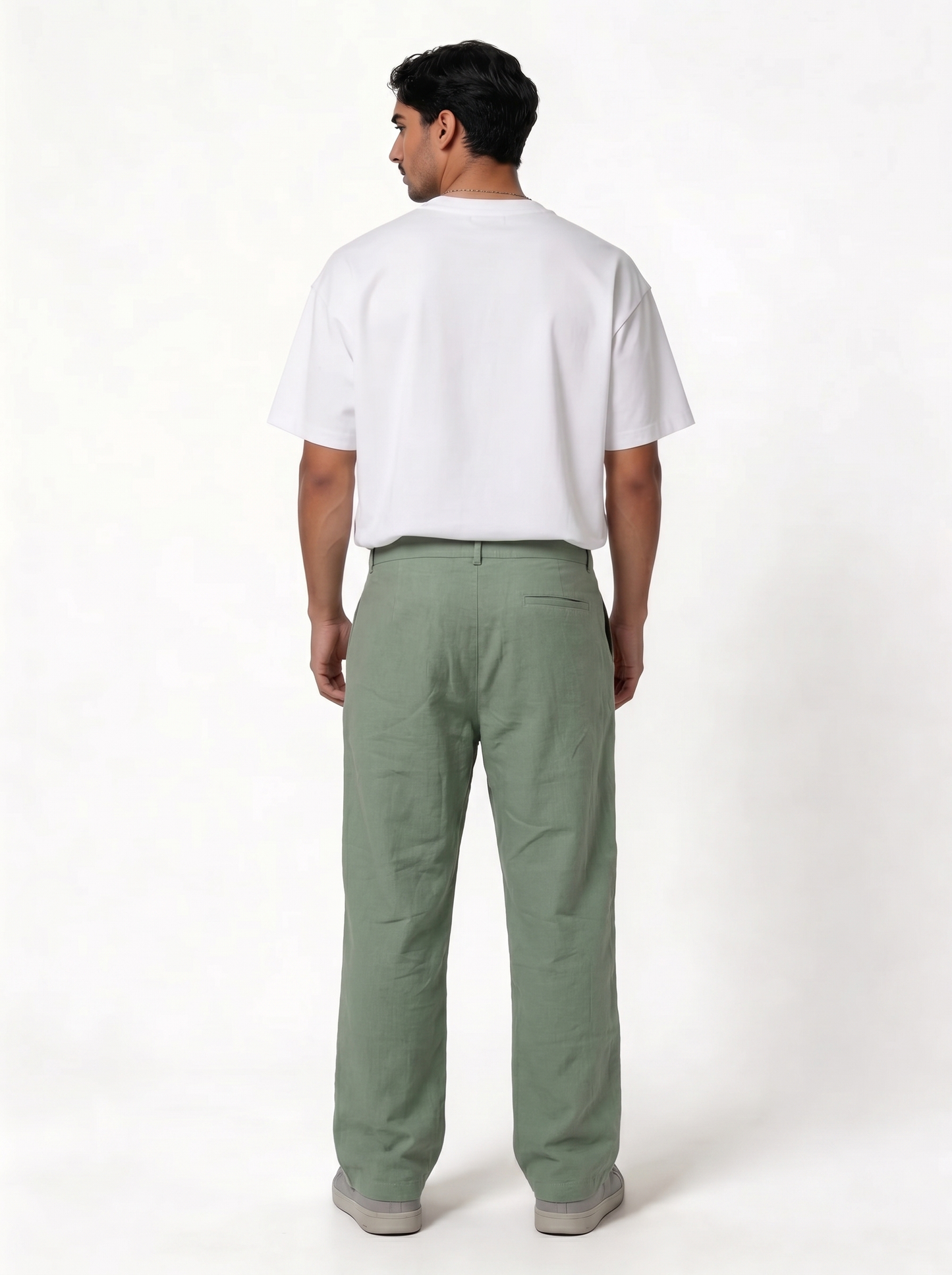 Pleated Trousers Linen Blend Regular Fit - seven