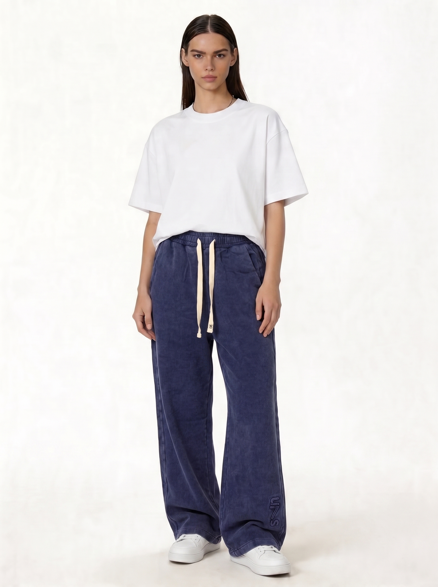 Embroidered Pants Cotton Baggy Fit - seven