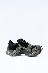 Distressed Panelled Sneakers Knit Regular Fit - seevenn