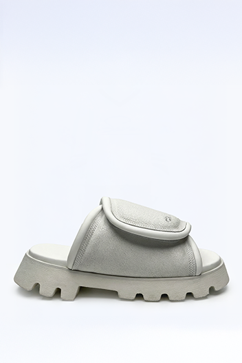 Logo Slide Sandals Leather Regular Fit - seevenn