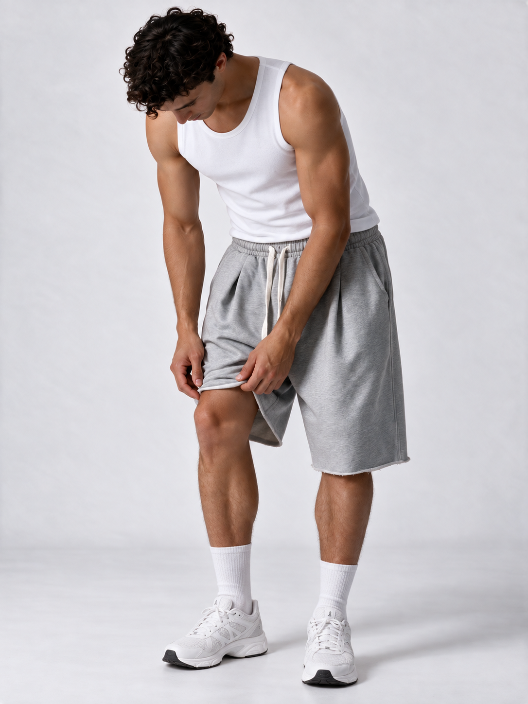 Raw Edge Logo Shorts Relaxed Fit - SEVEN