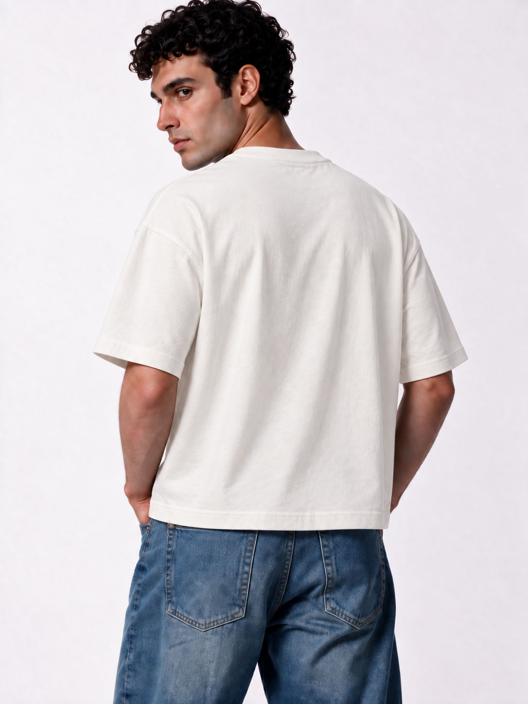 Graphic T-Shirt Knit Boxy Fit - Genz Saudi