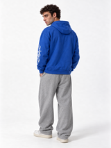 Graphic Zip-Up Hoodie Fleece Relaxed Fit - Kyova