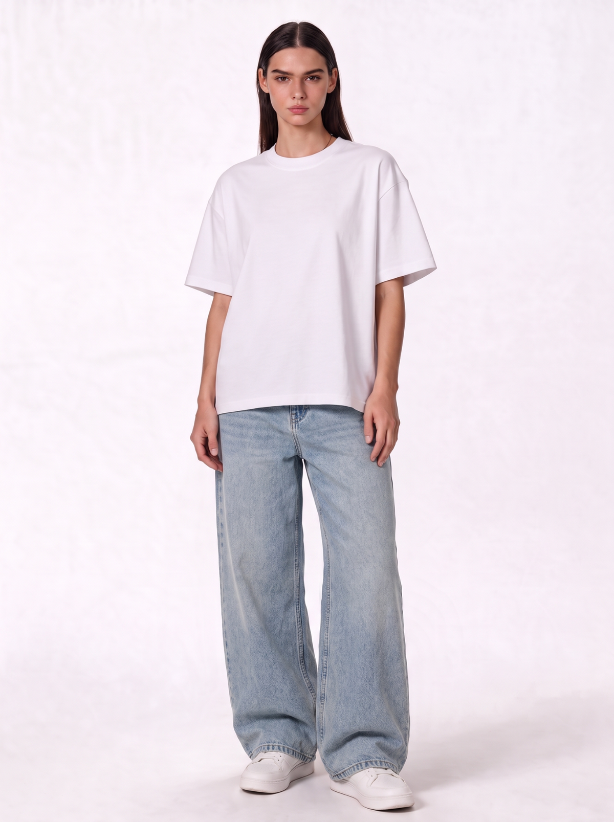 Wide Leg Jeans Denim Baggy Fit - Genz Saudi