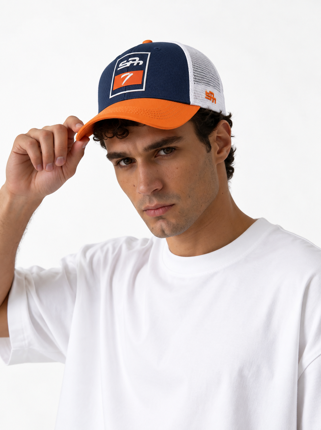 seven Logo Graphic Trucker Cap - SEVEN