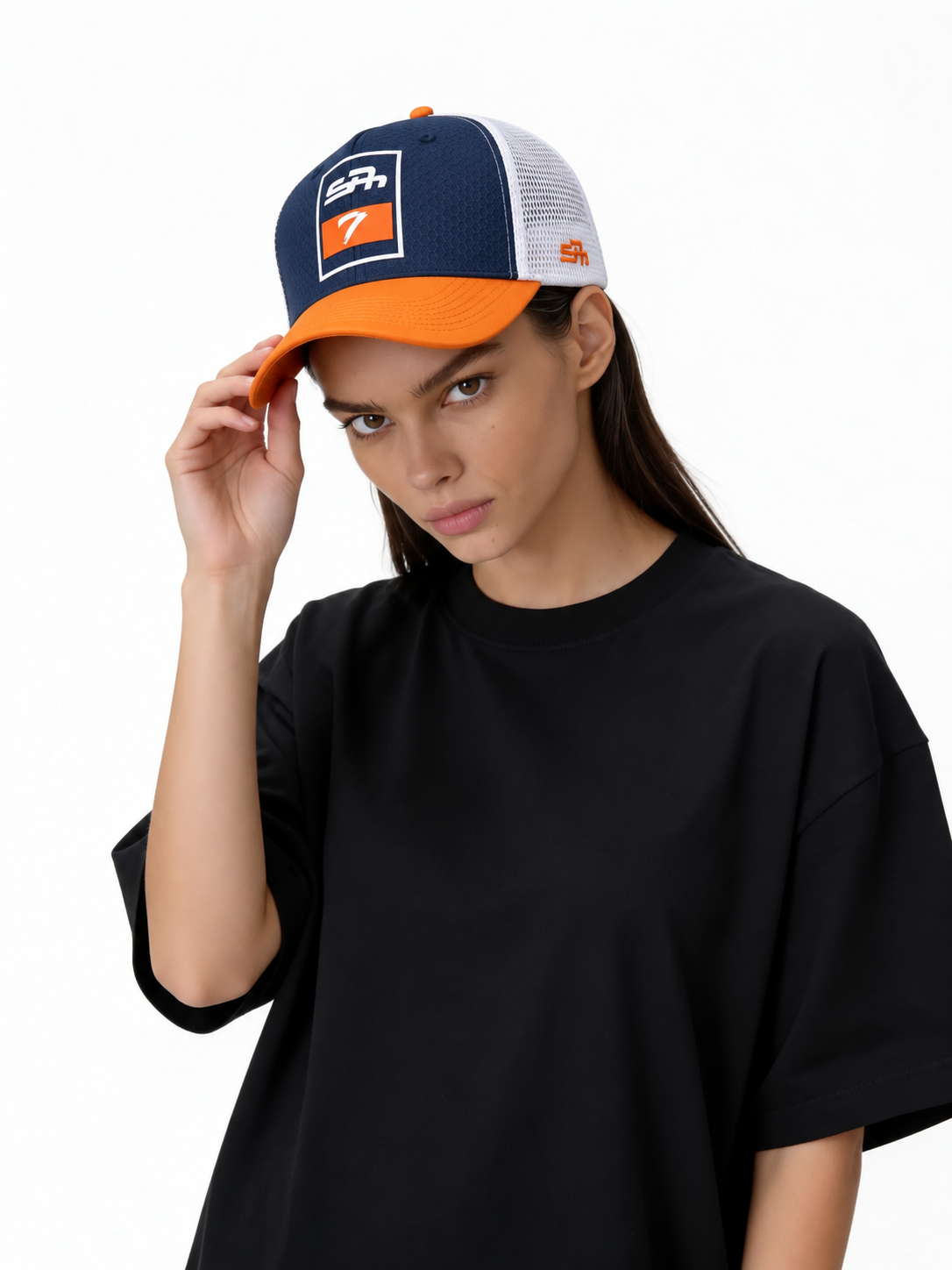 seven Logo Graphic Trucker Cap - SEVEN