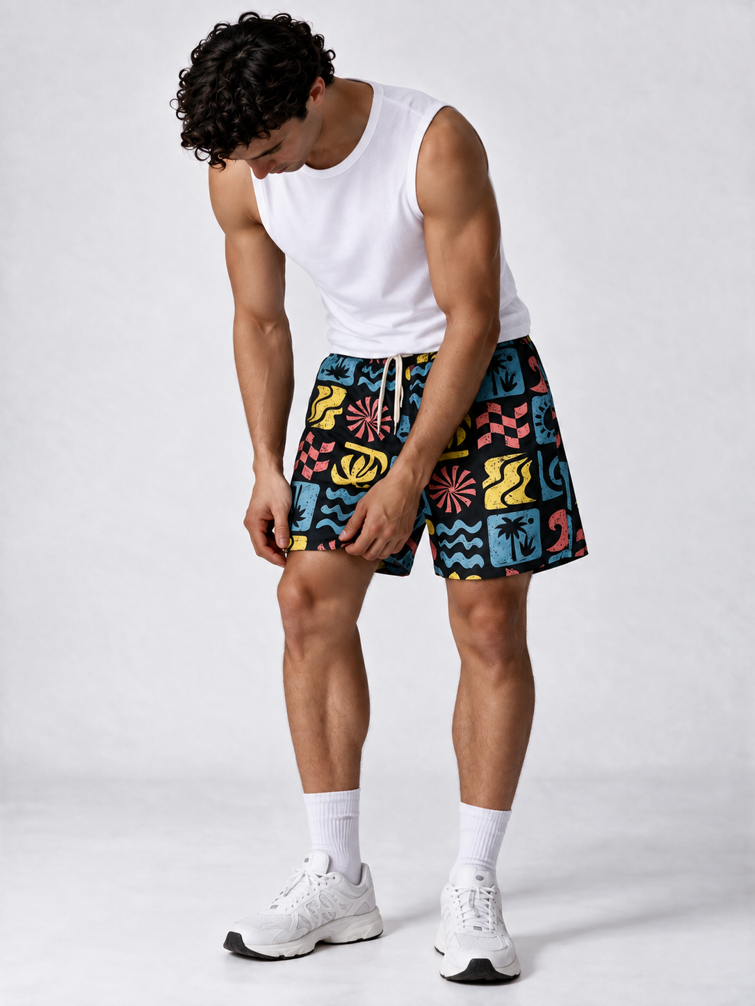 Graphic Swim Shorts Regular Fit - FND - VEN0014