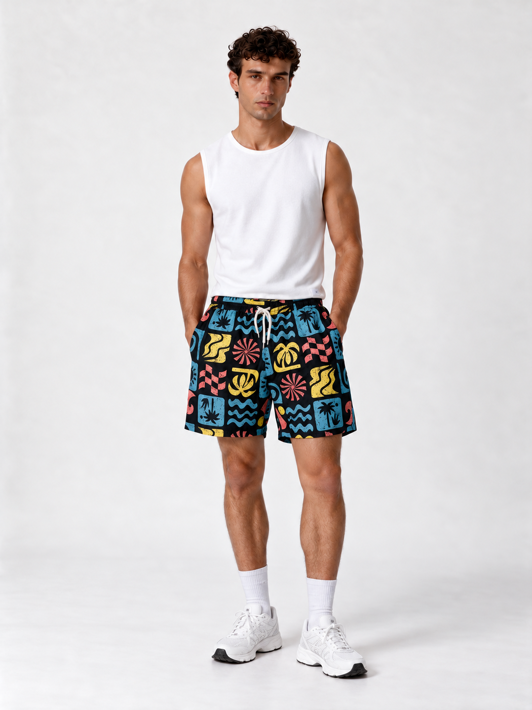 Graphic Swim Shorts Regular Fit - FND - VEN0014