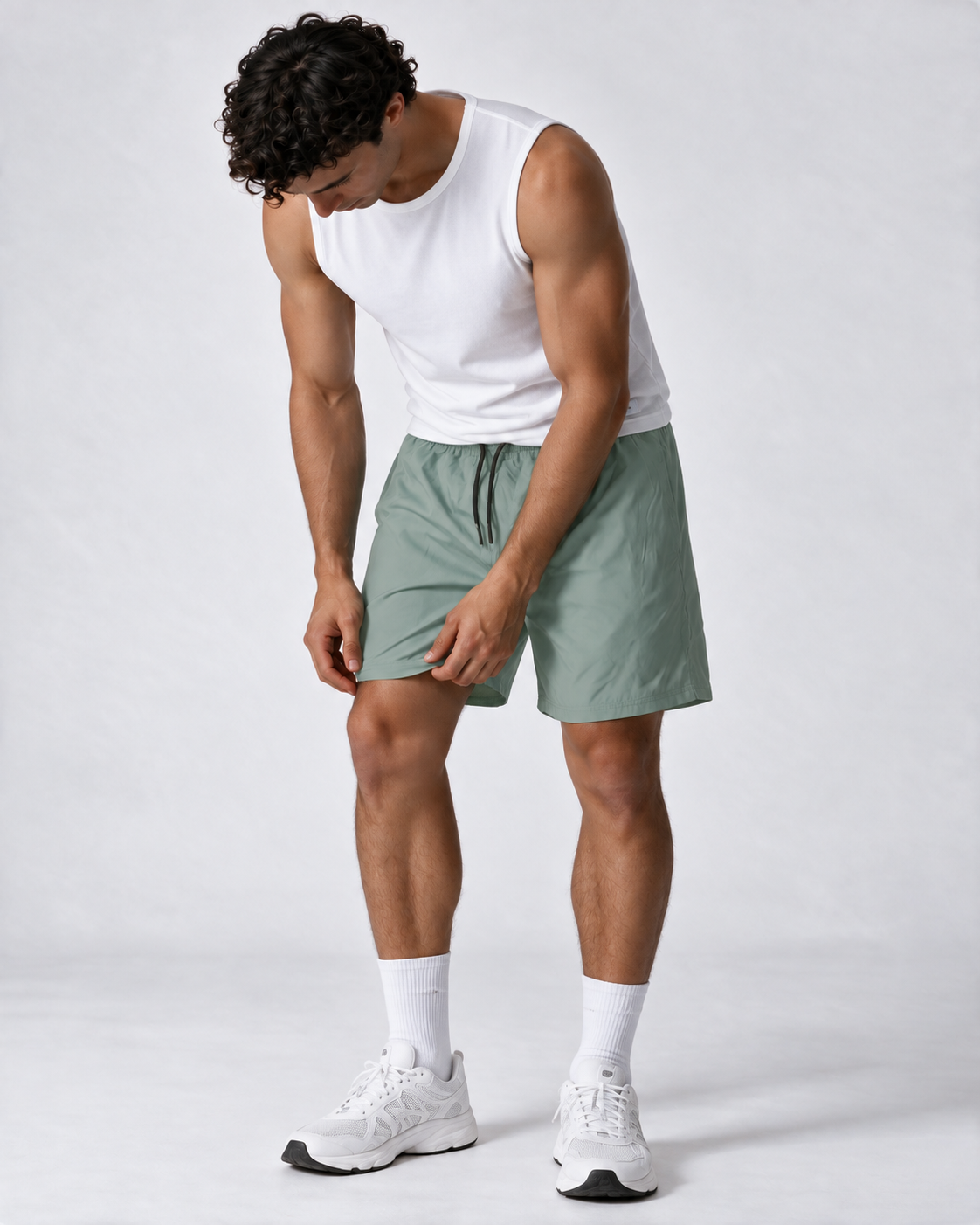 Tropical Motif Swim Shorts Regular Fit - Void - VEN0044