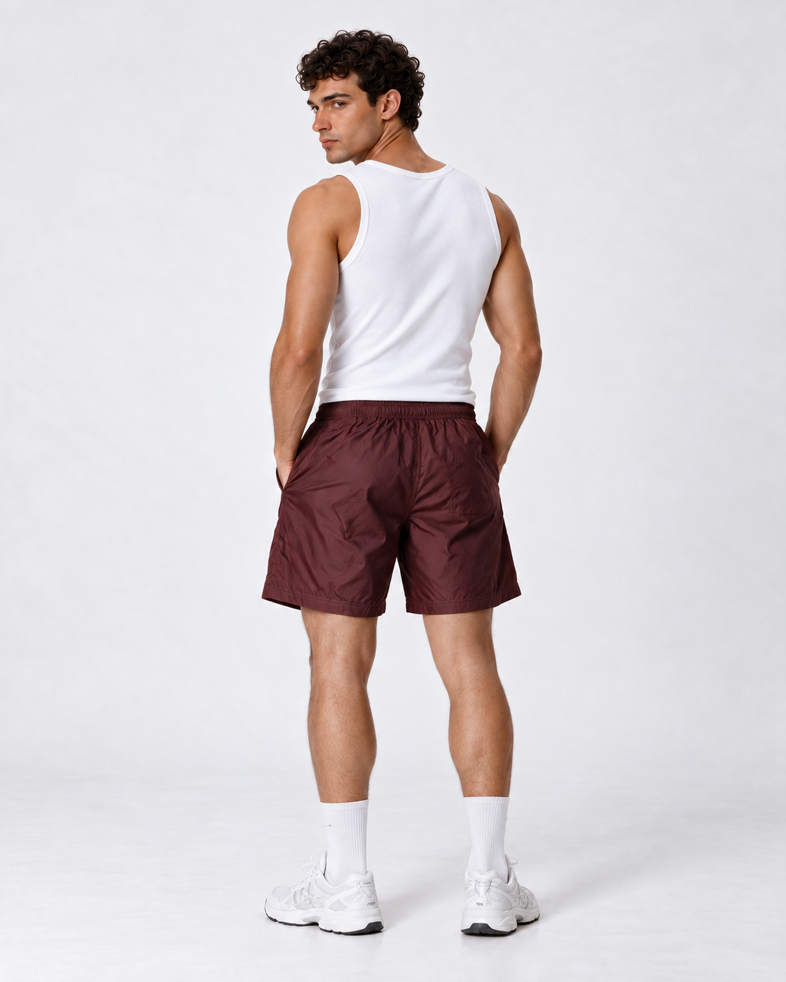 Tropical Motif Swim Shorts Regular Fit - Void - VEN0044
