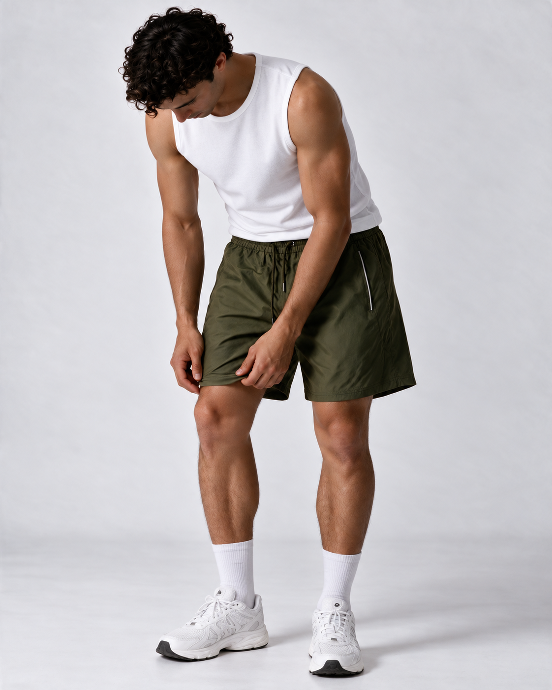 Tropical Motif Swim Shorts Regular Fit - Void - VEN0044
