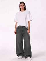 Washed Jeans Denim Wide Leg - Genz Saudi