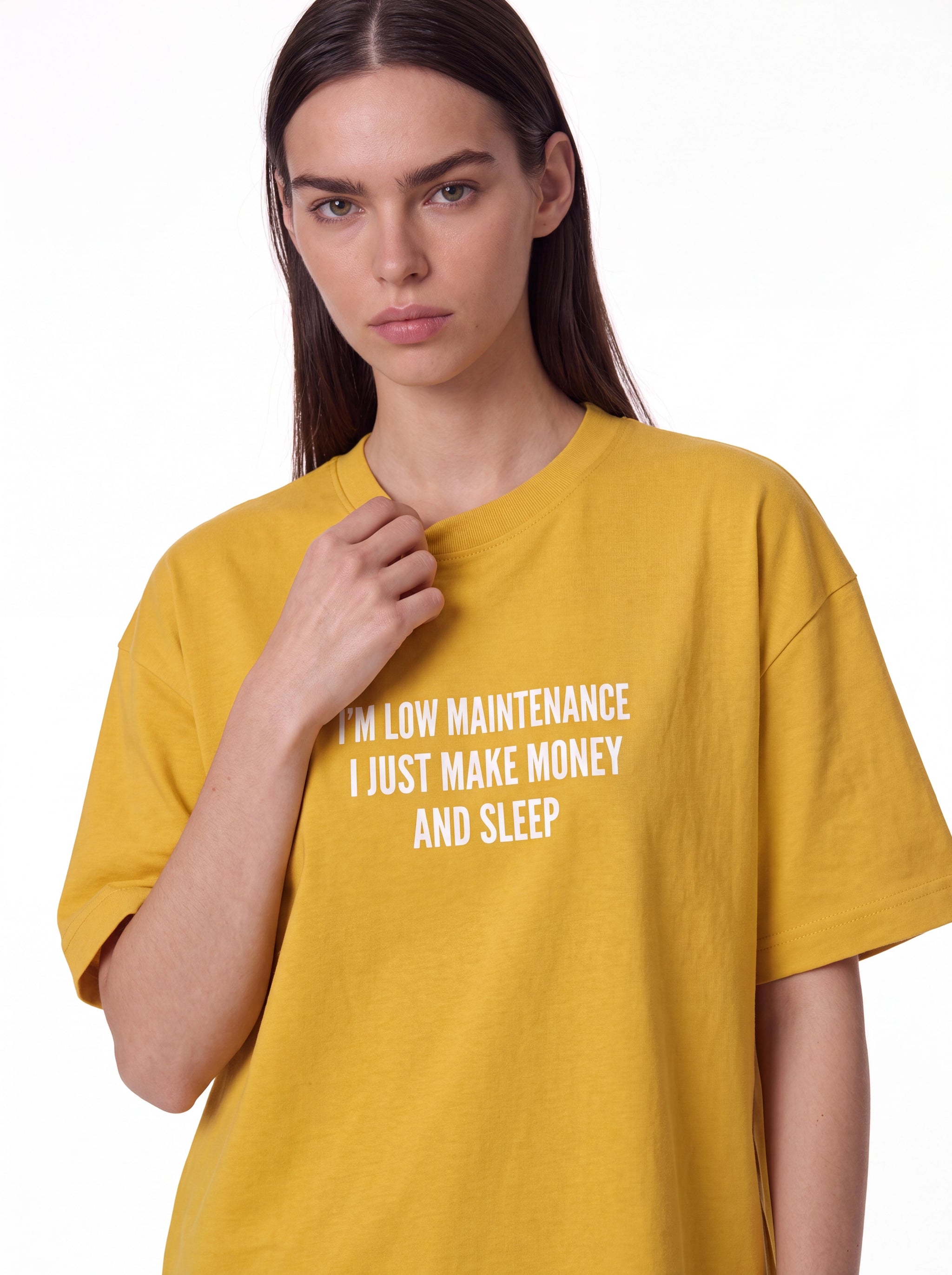 Front & Back Print T-Shirt Cotton Oversized Fit - seven