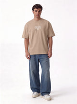 Front & Back Print T-Shirt Cotton Oversized Fit - seven