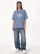 Typography Back Print T-Shirt Cotton Oversized Fit - seven