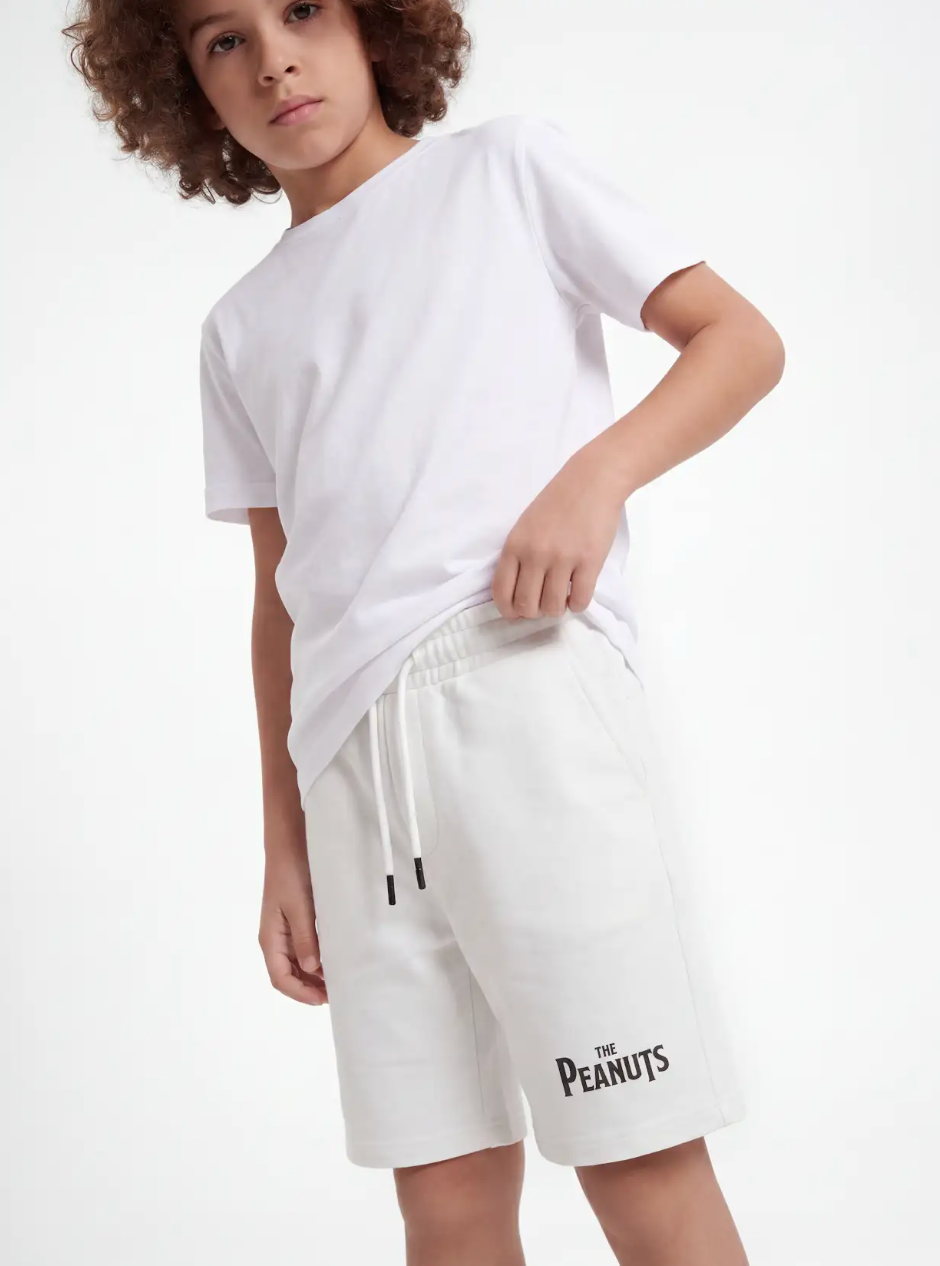 Logo Graphic Shorts Cotton Blend Relaxed Fit - seven kids