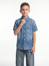 Washed Buttoned Shirt Cotton Regular Fit - seven kids