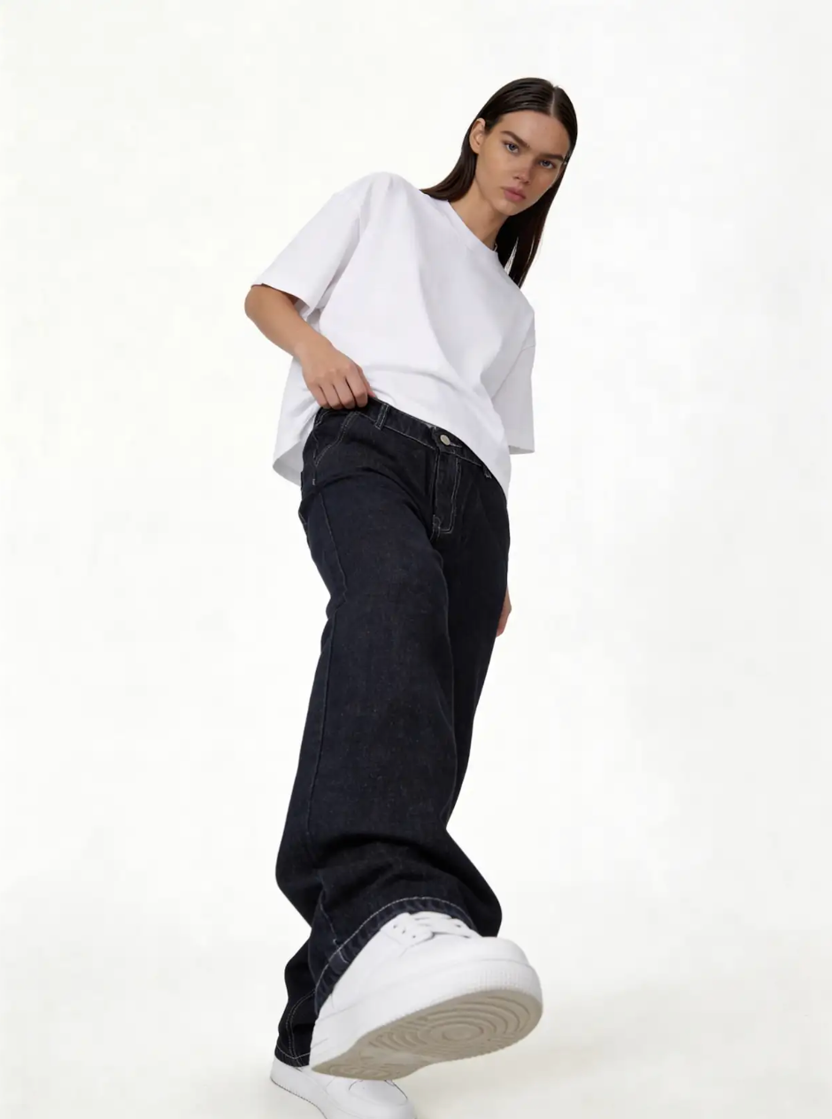 Raw Denim Jeans Denim Straight Leg Fit - seven