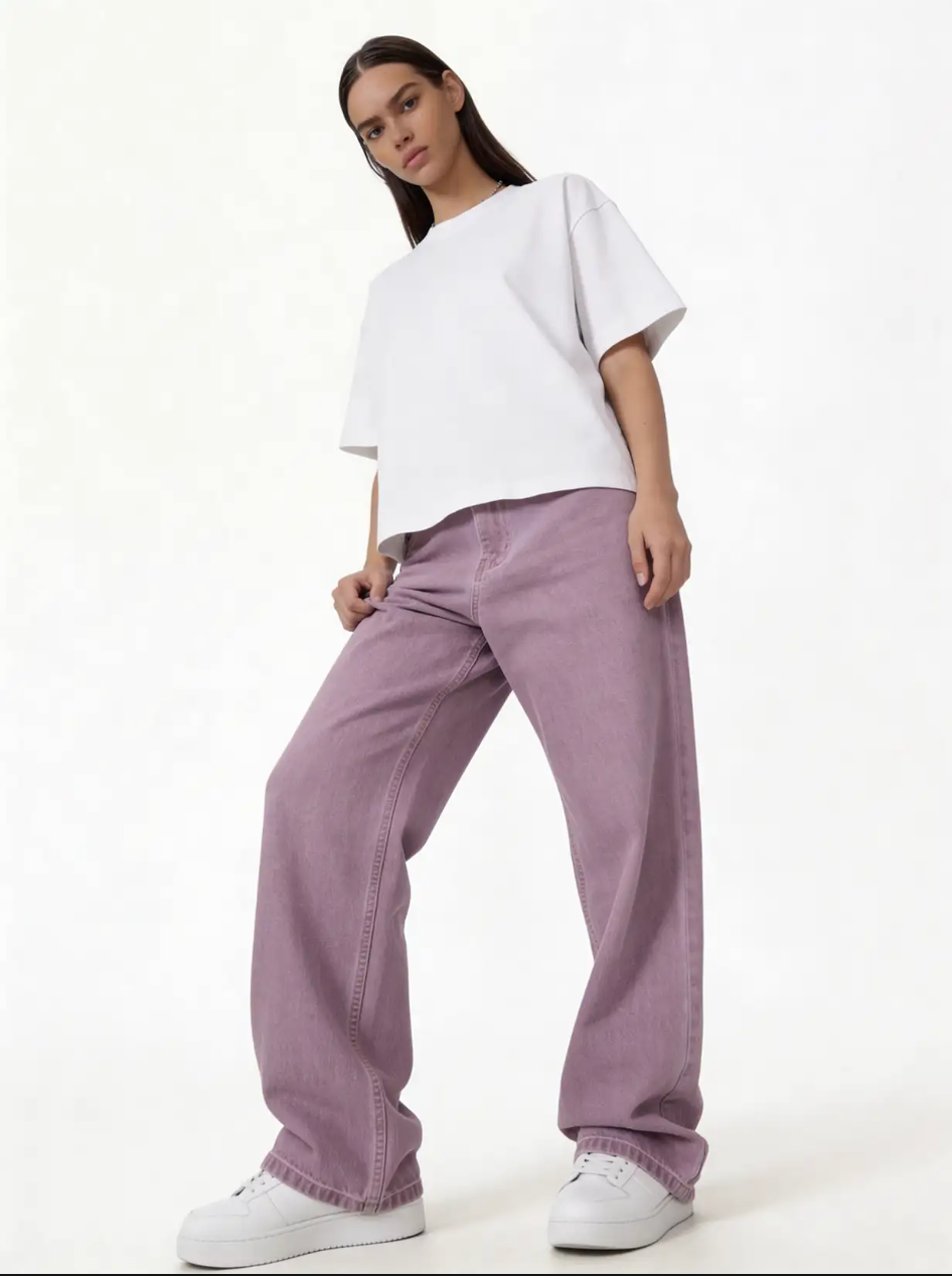 Washed Jeans Denim Wide Leg - seven