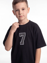 Logo Graphic T-Shirt Cotton Oversized Fit - seven kids