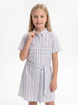 Printed Shirt Dress Cotton Regular Fit - seven kids