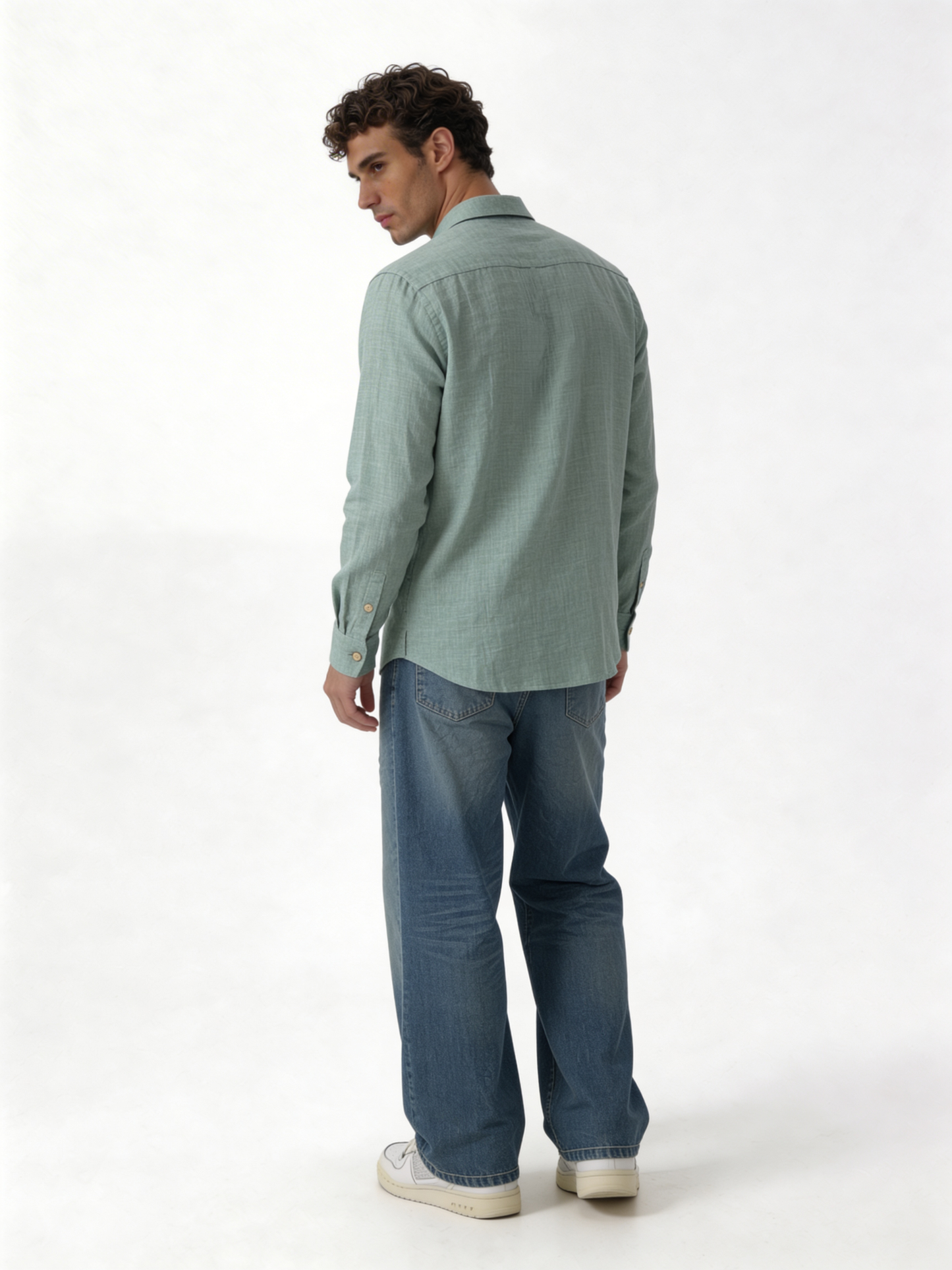 Relaxed-Fit Slubbed Linen Long Sleeve Shirt - lusso