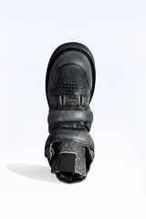 Distressed Strap Boots Leather Regular Fit - seven