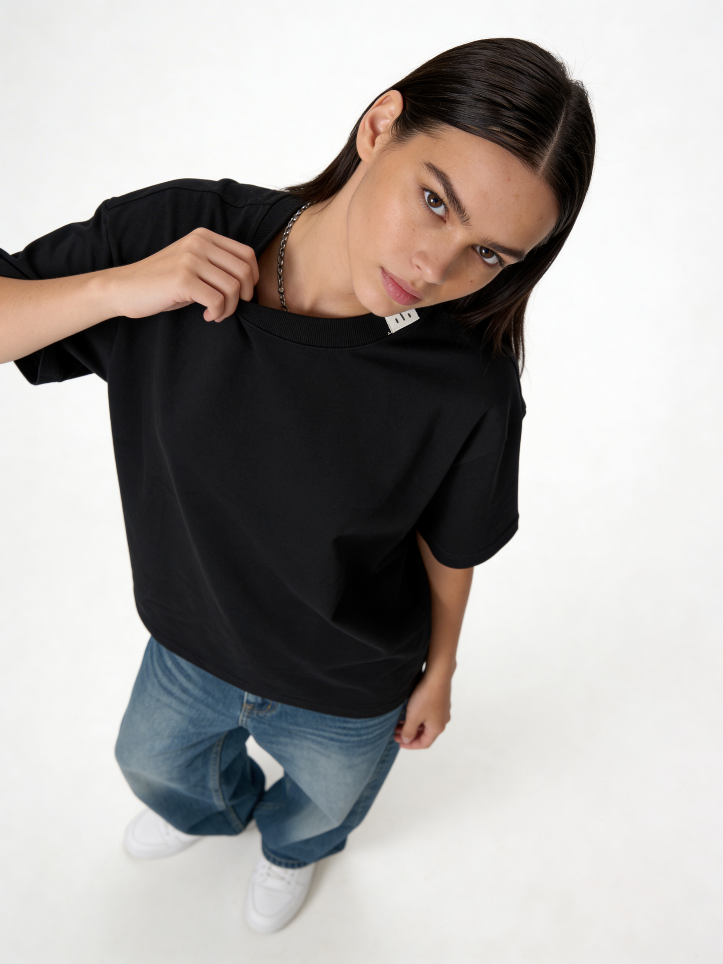 Boxy Heavyweight Cotton Essential T-Shirt - jex