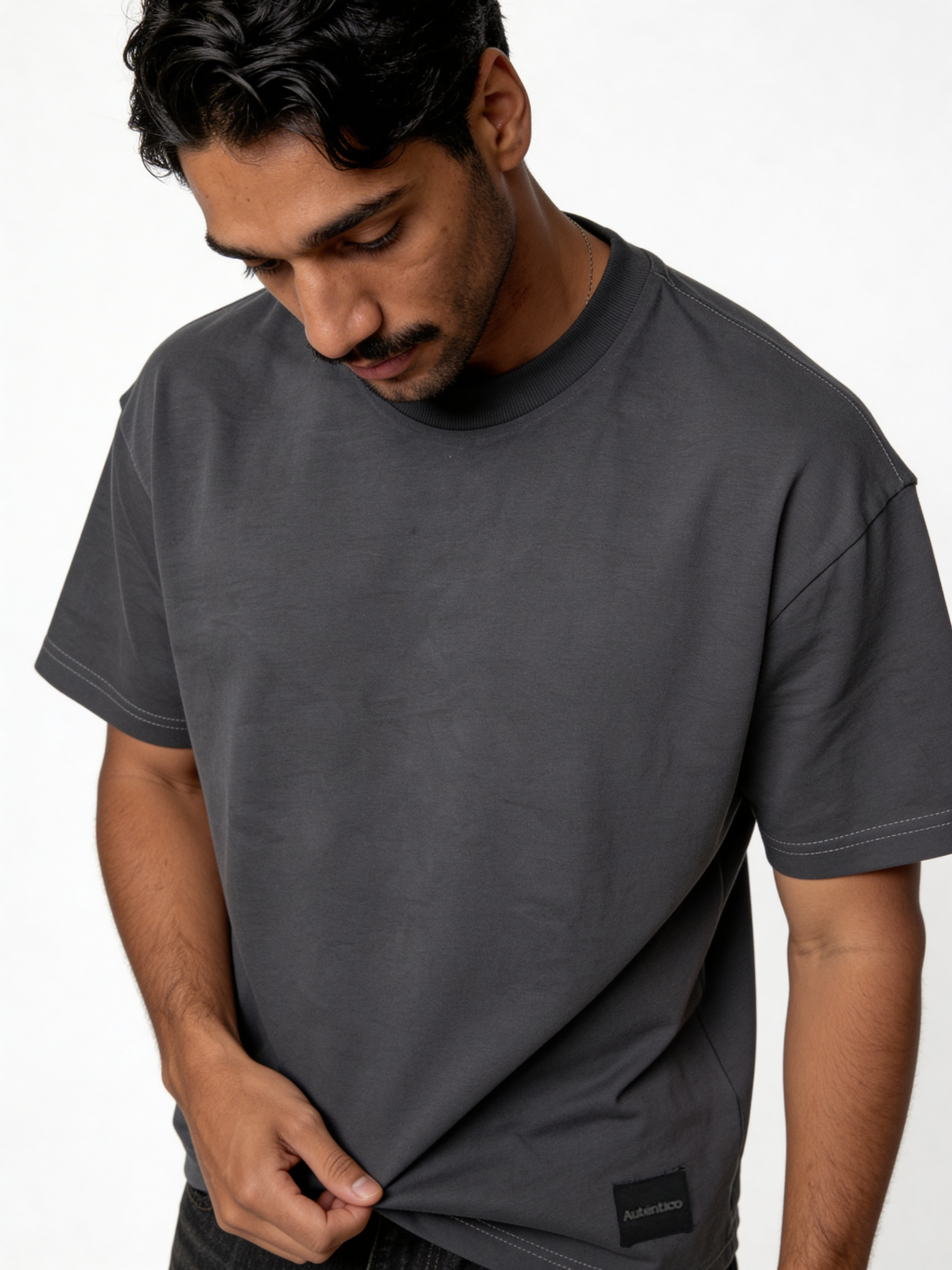 Boxy Heavyweight Cotton Graphic Tee - Autentico
