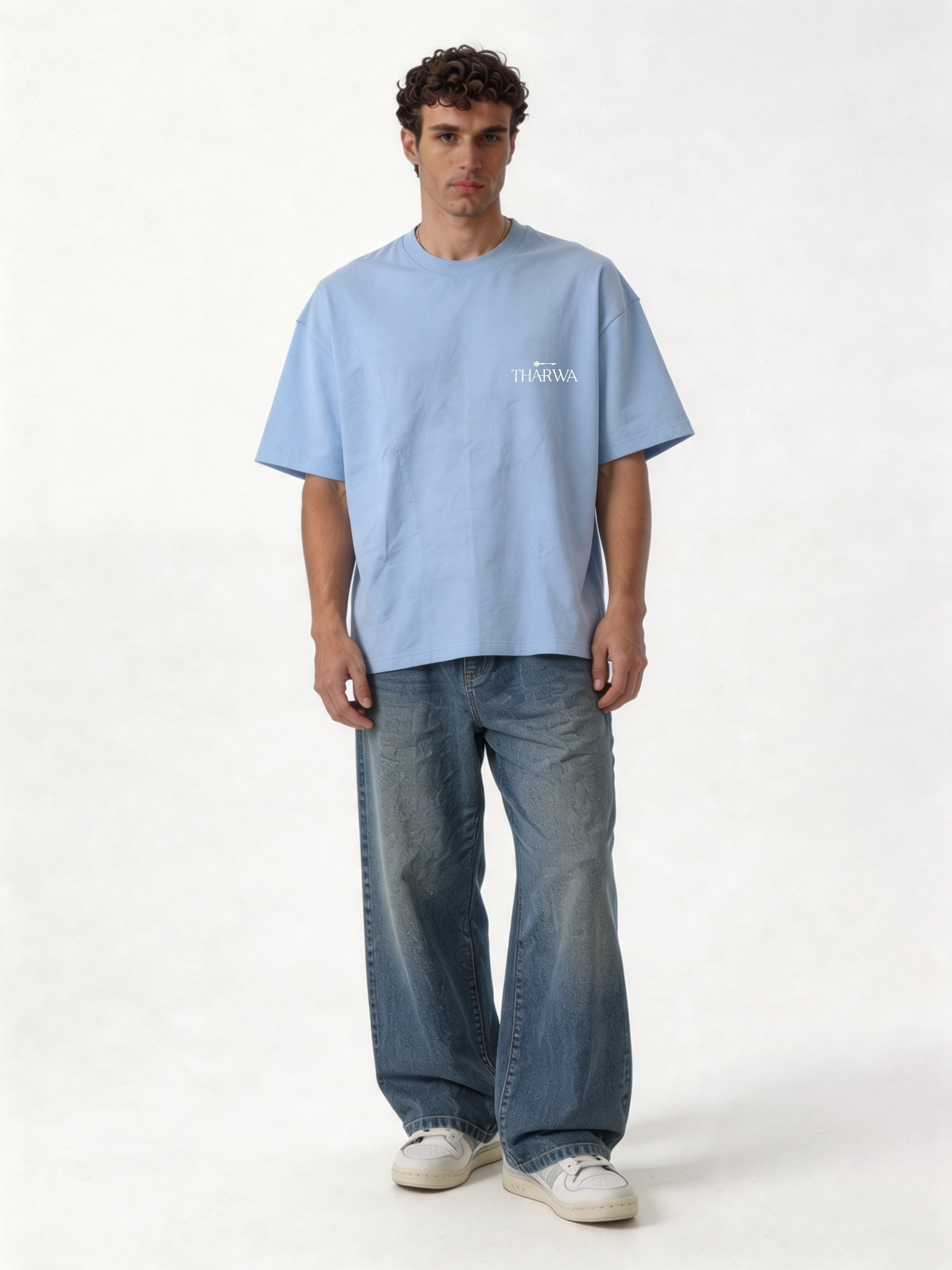 Logo Graphic T-Shirt Cotton Oversized Fit - tharwa