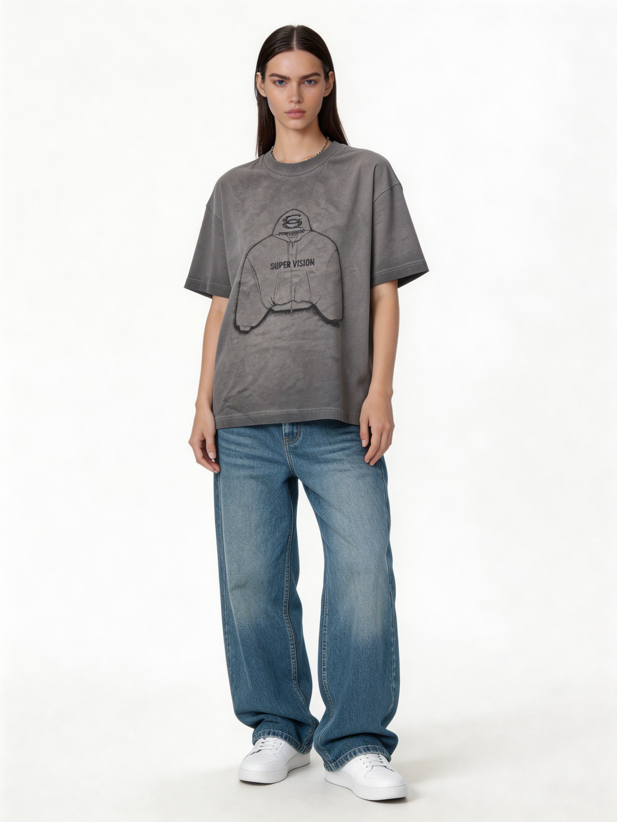 Boxy Washed Cotton Graphic T-Shirt - jex