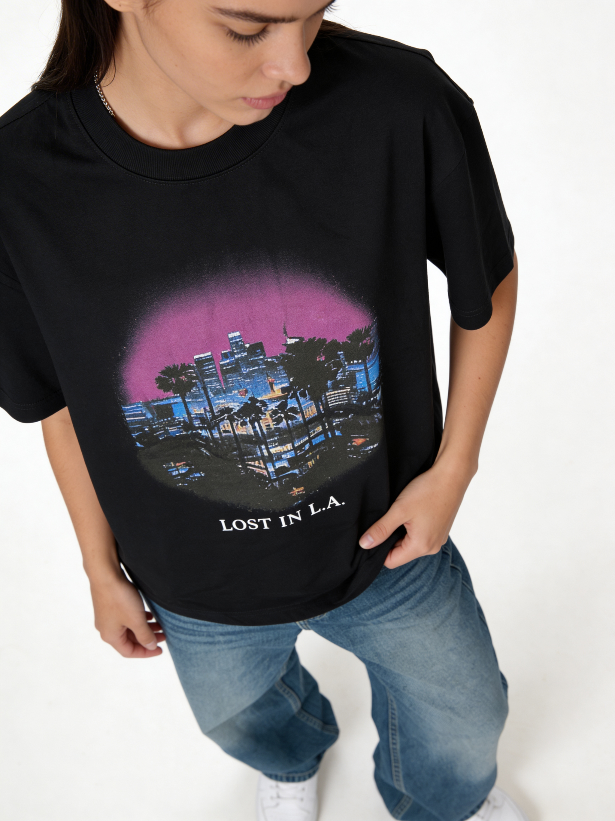 Boxy Heavyweight Cotton Graphic T-Shirt - jex