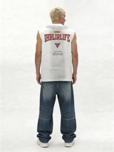 Boxy Washed Cotton Graphic Muscle Tee - jex