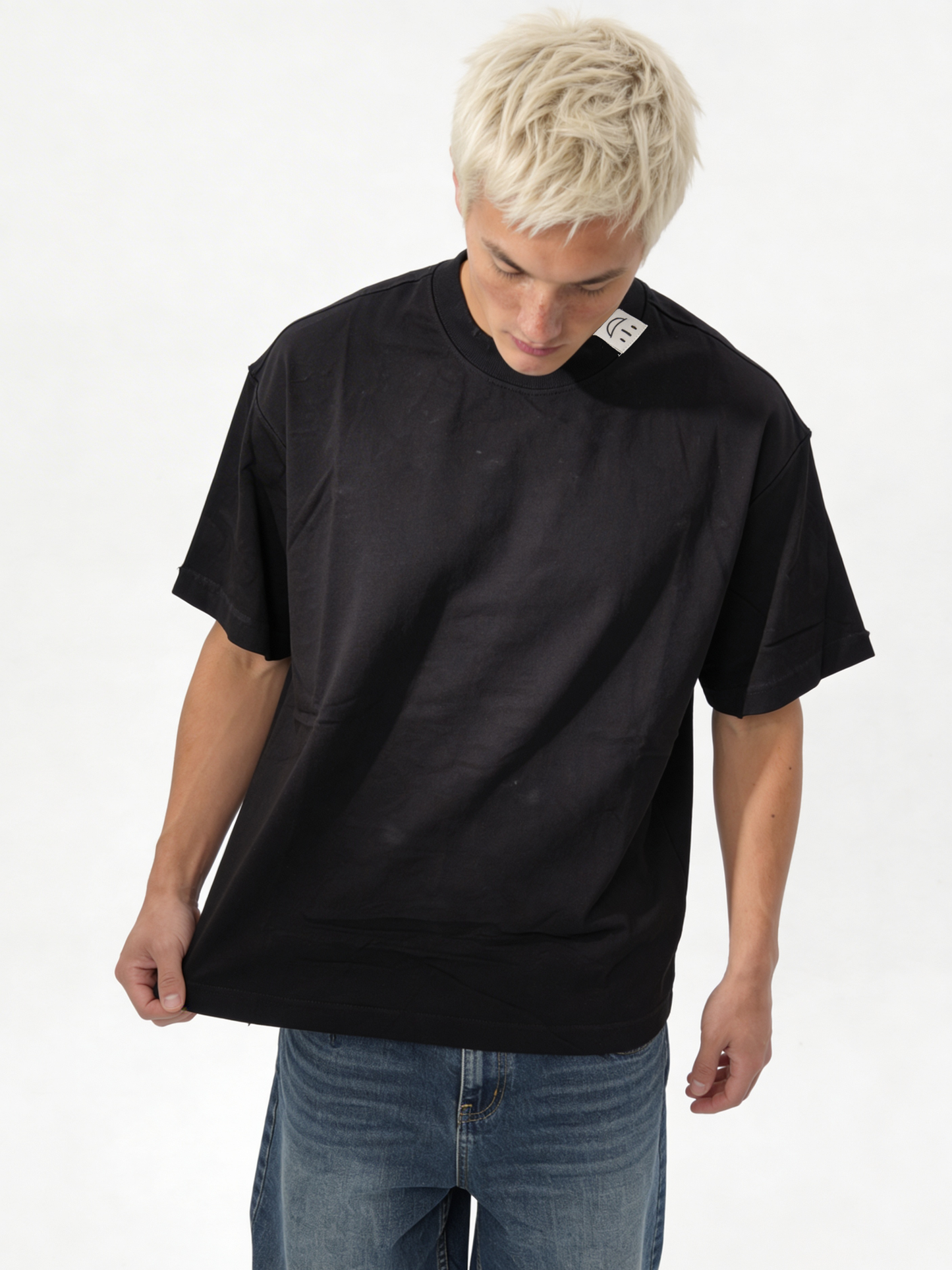 Boxy Heavyweight Cotton Essential T-Shirt - jex